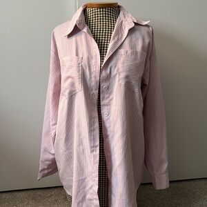 Pink Striped Button Up